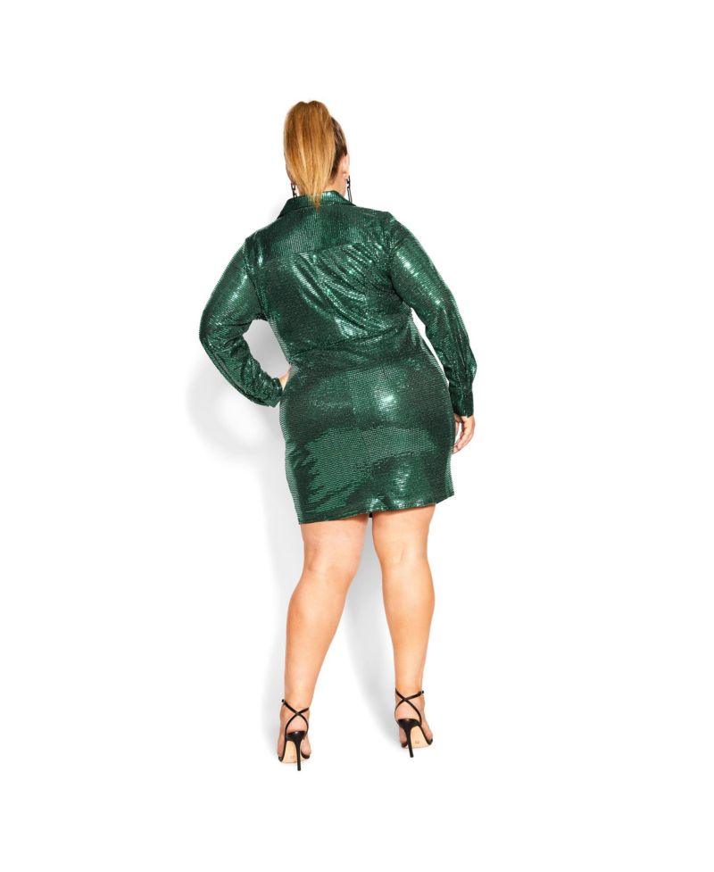 Plus Size Sequin Glow Dress