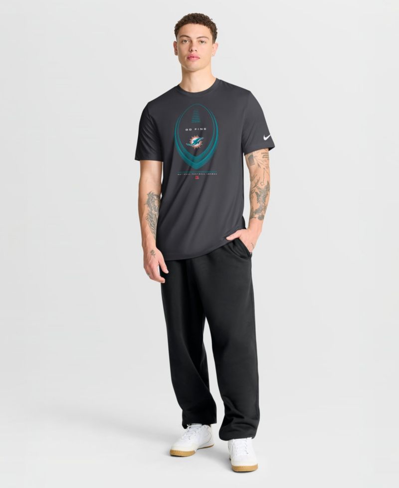 Men's Anthracite Miami Dolphins Legend Icon Dri-FIT T-Shirt
