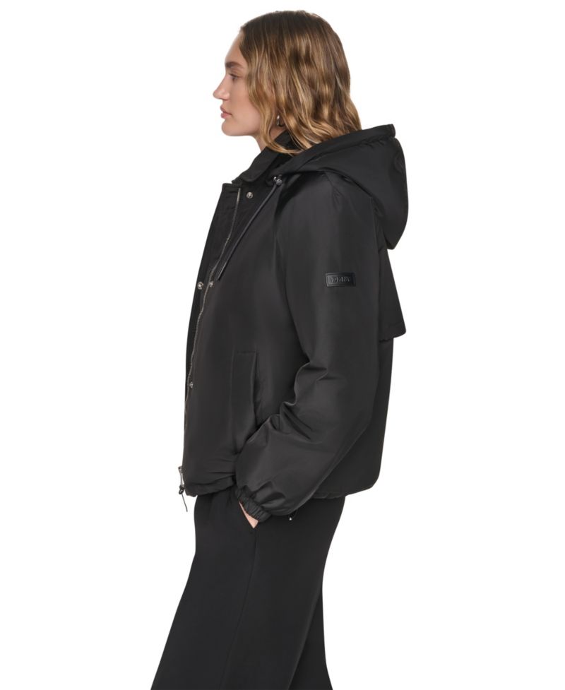 Women's Hooded Bubble Hem Rain jacket