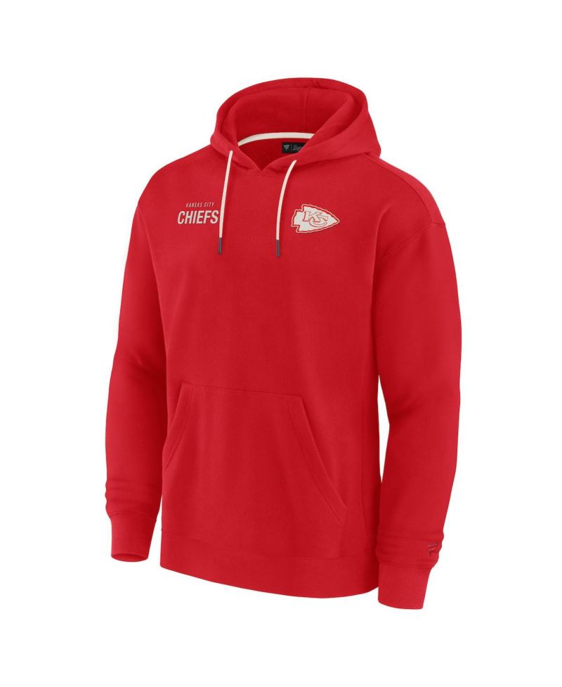 Men's and Women's Red Kansas City Chiefs Super Soft Fleece Pullover Hoodie