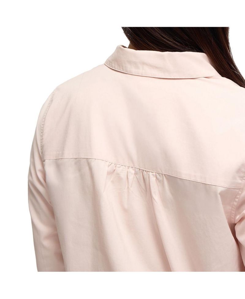 Women's Long Sleeve Poplin Nursing Button-Down Shirt