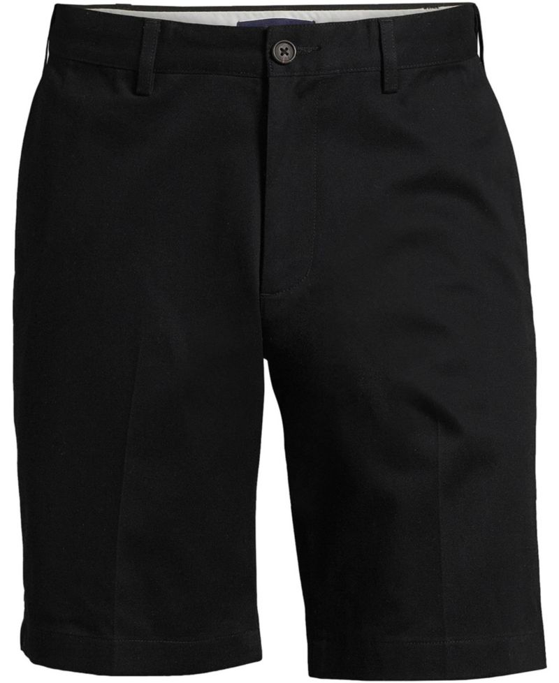 Men's No Iron 9" Comfort Waist Plain Front Chino Short