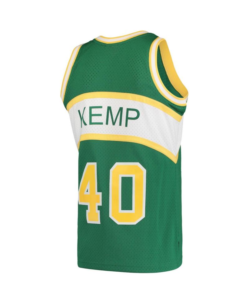 Men's Shawn Kemp Green Seattle SuperSonics 1994/95 Hardwood Classics Swingman Jersey