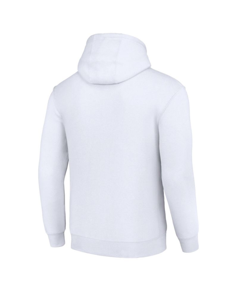 Men's and Women's White Philadelphia Eagles Team Mesh Print Graphic Tri-Blend Pullover Hoodie