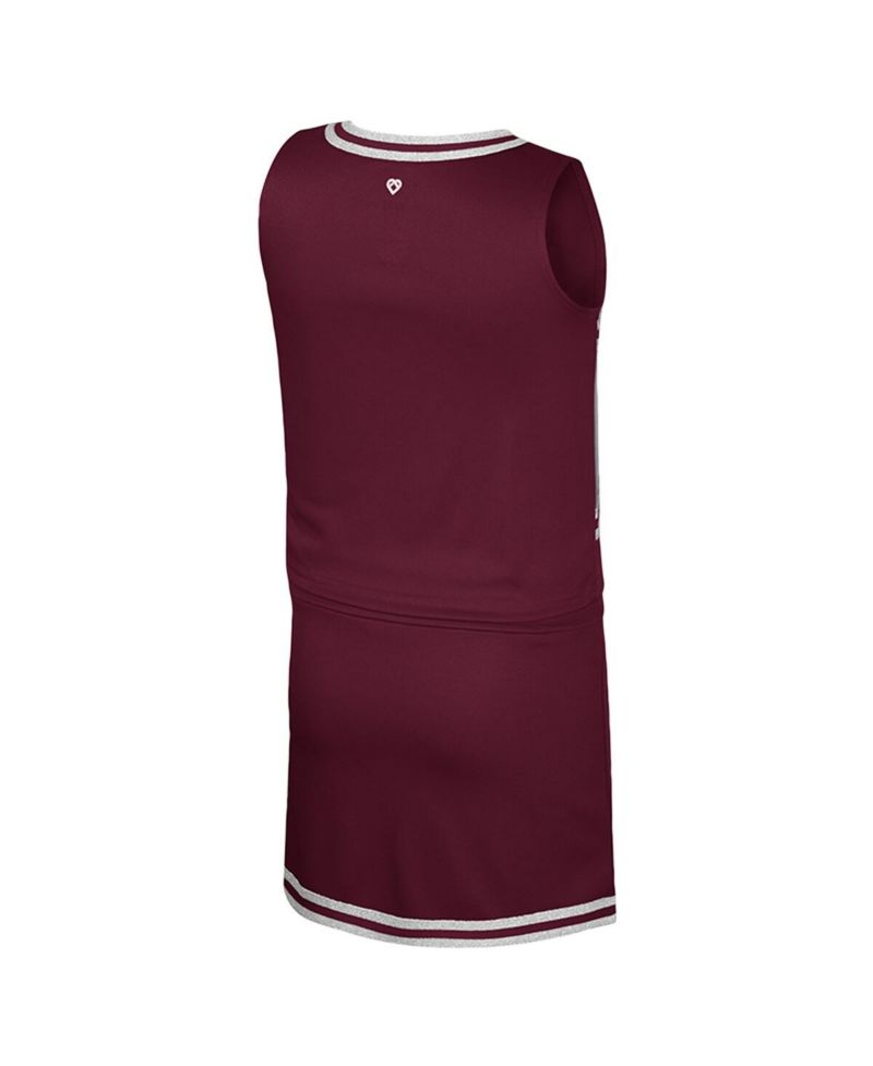 Big Girls Maroon Texas A&M Aggies Cheerleader Top and Skirt Set