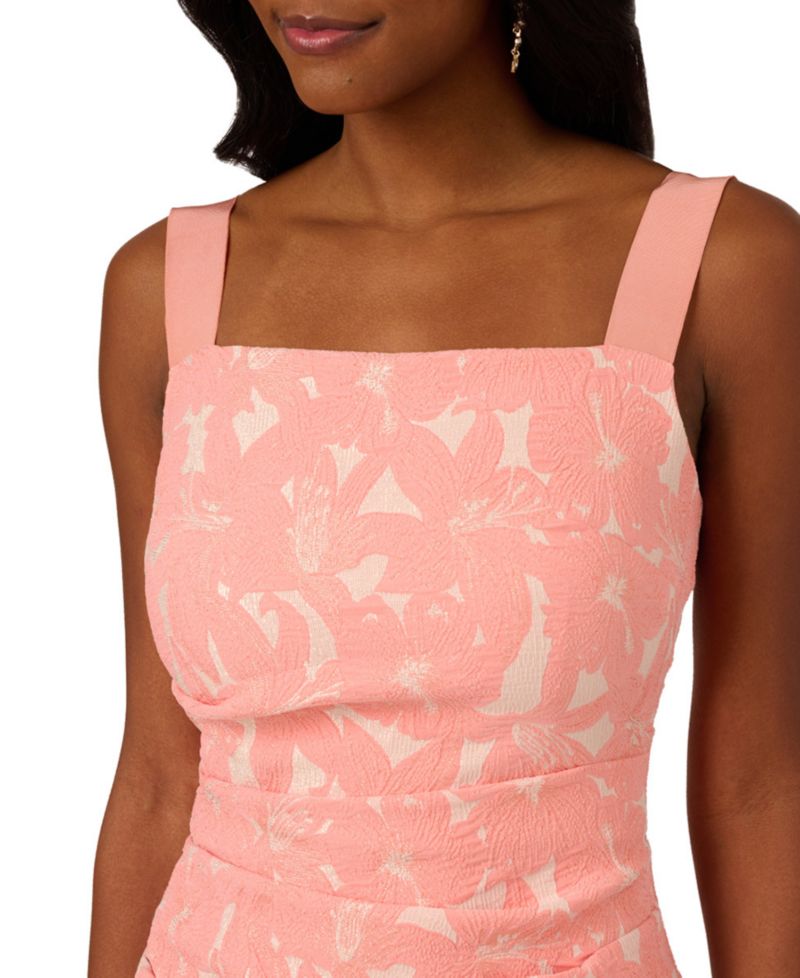 Women's Hibiscus Jacquard Sheath Dress