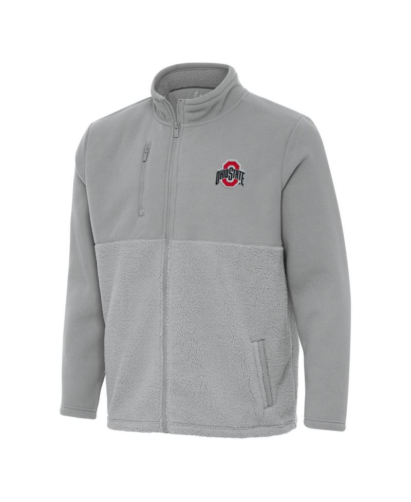 Men's Gray Ohio State Buckeyes Daily Fused Full-Zip Jacket