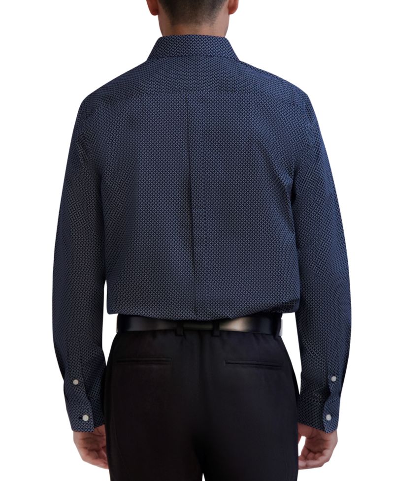 Men's Slim-Fit Geo-Print Dress Shirt