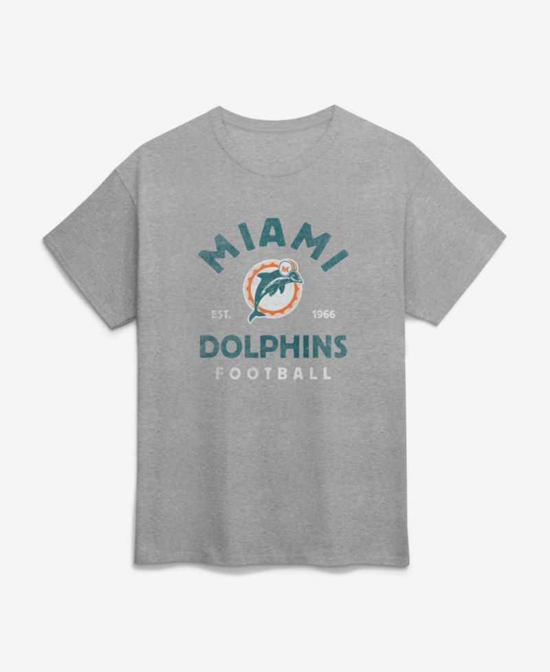 Men's Heather Gray Miami Dolphins Vintage Arch T-Shirt