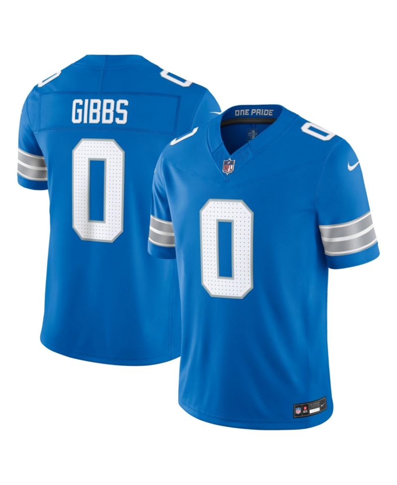 Men's Jahmyr Gibbs Blue Detroit Lions Vapor F.U.S.E. Stitched Limited Jersey