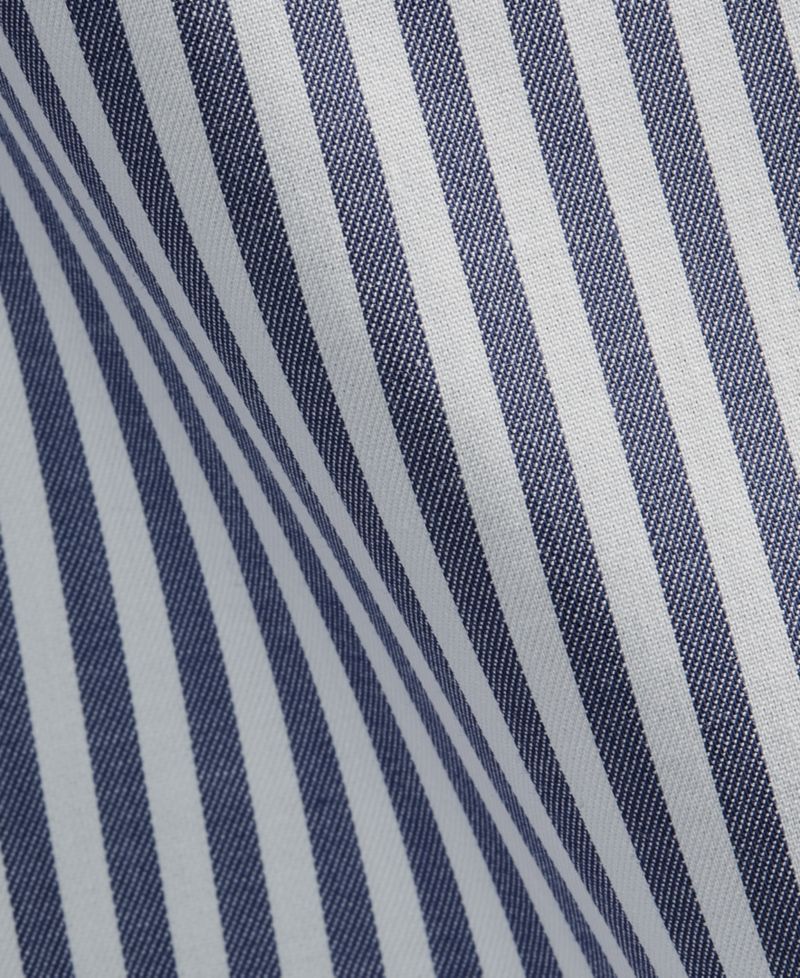 Men's Slim-Fit Cotton Twill Rounded Cuffs Dress Shirt