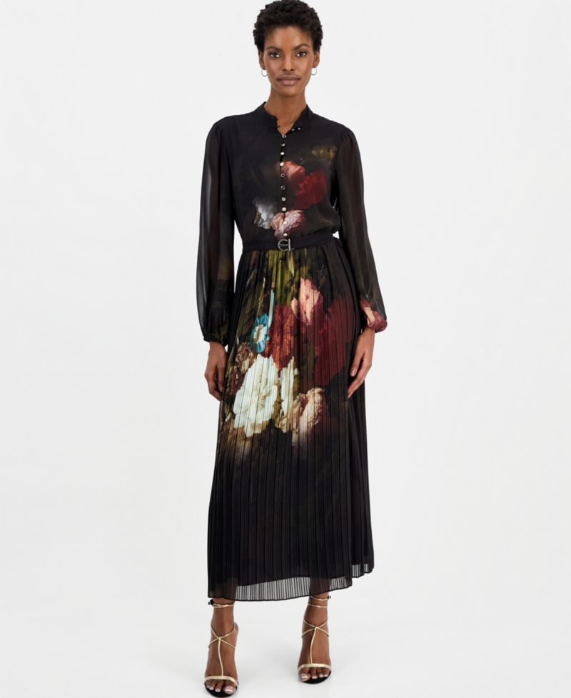 Women's Adira Floral Long-Sleeve Midi Dress