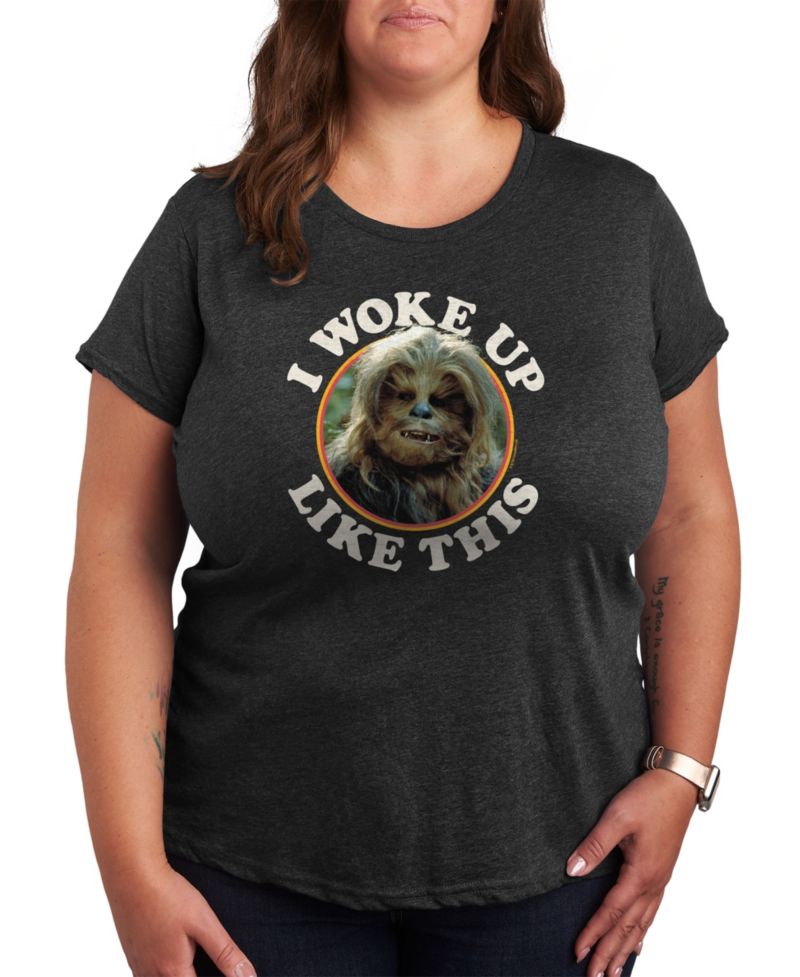 Plus Size Trendy Star Wars I Woke Up Classics Graphic Crewneck T-Shirt