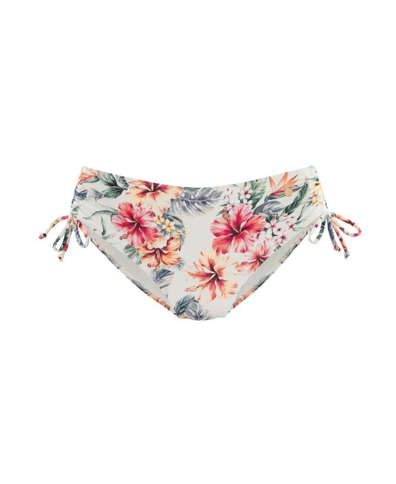 Women's Floral Print Mid Rise Bikini Mid-Rise Swim Bottom