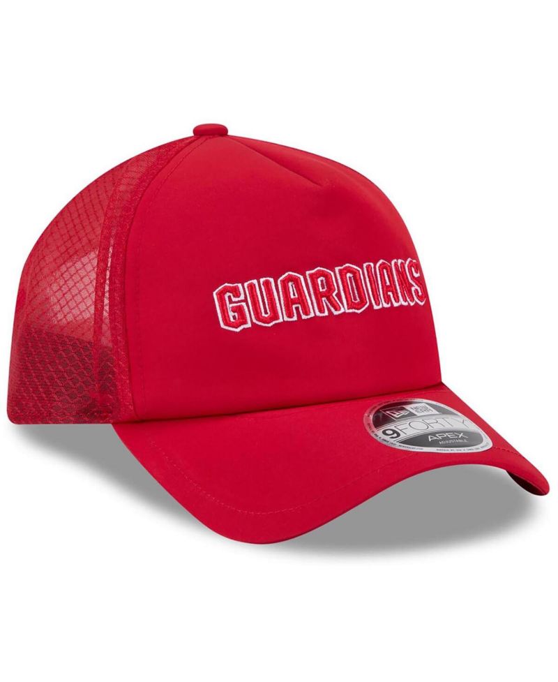 Men's Red Cleveland Guardians 2026 Batting Practice Alternate Apex 9FORTY Adjustable Hat