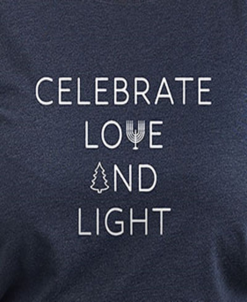 Plus Size Trendy Celebrate Love and Light Graphic Pullover Top