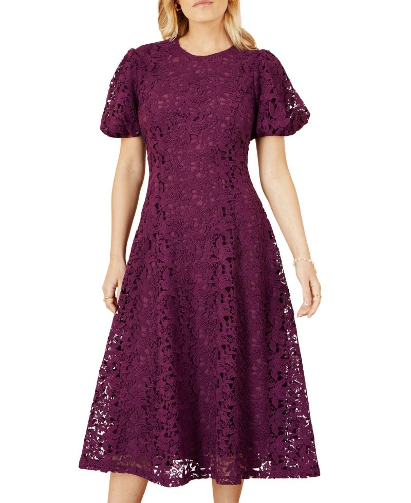 Women's Stretch Lace Midi Dress