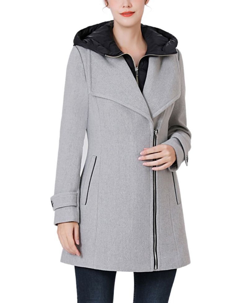 Women's Maria Hooded Boucle Wool Coat