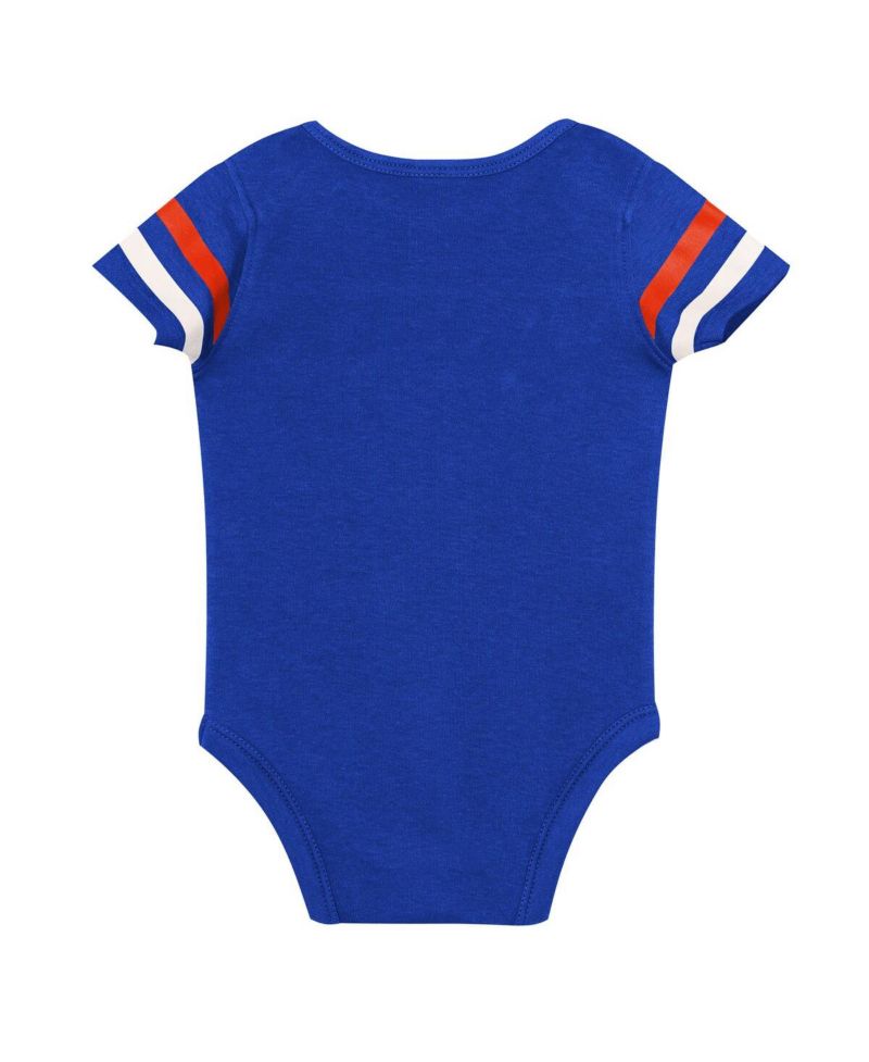 Baby Boys and Girls 3-Piece Royal New York Mets Up One Bodysuit, Bib and Booties Set