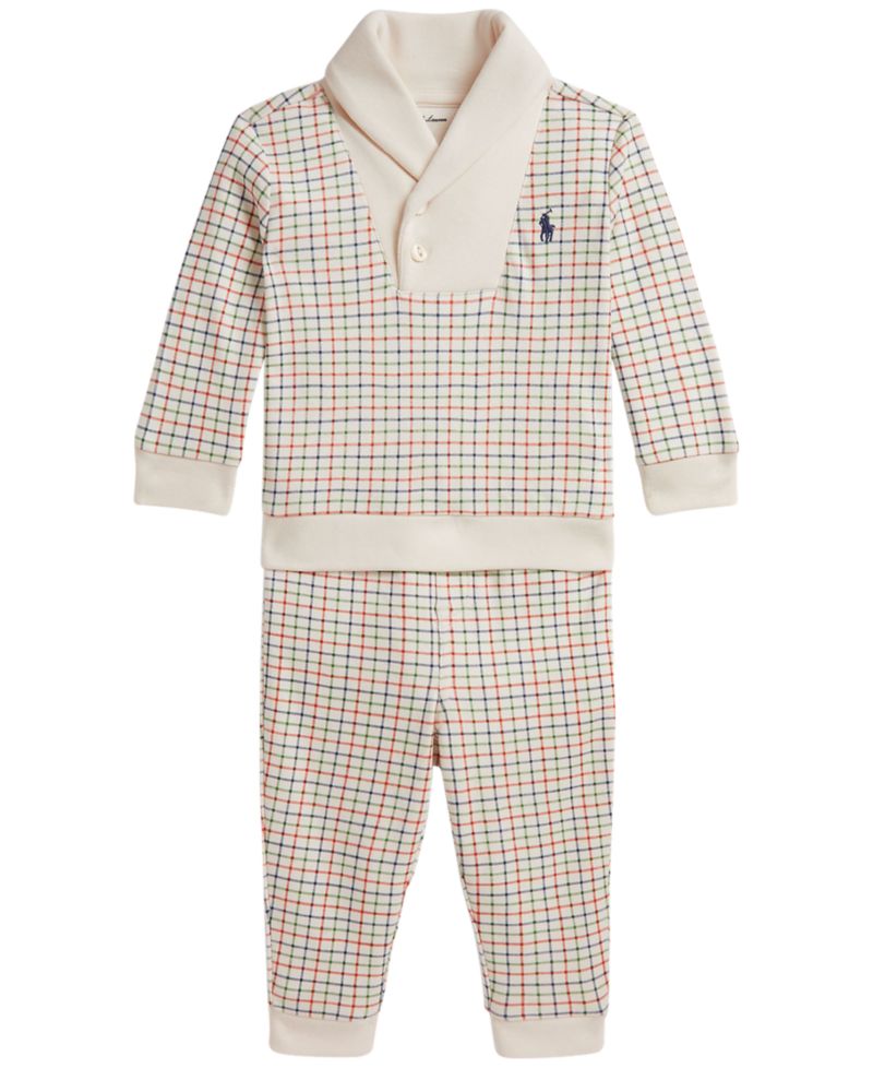 Baby Boys' Long-Sleeve Pullover Top and Pants, 2-Piece Set