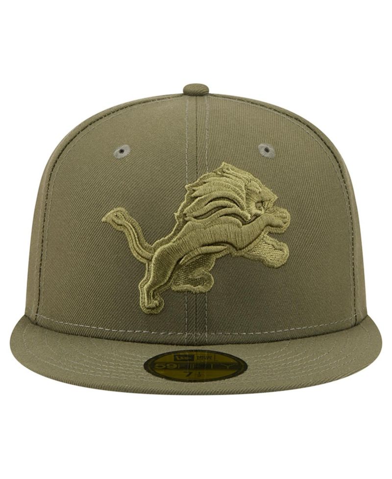 Men's Olive Detroit Lions Color Pack 59FIFTY Fitted Hat