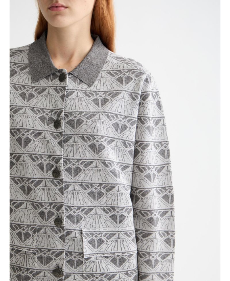 Women's Jacquard knitted jacket