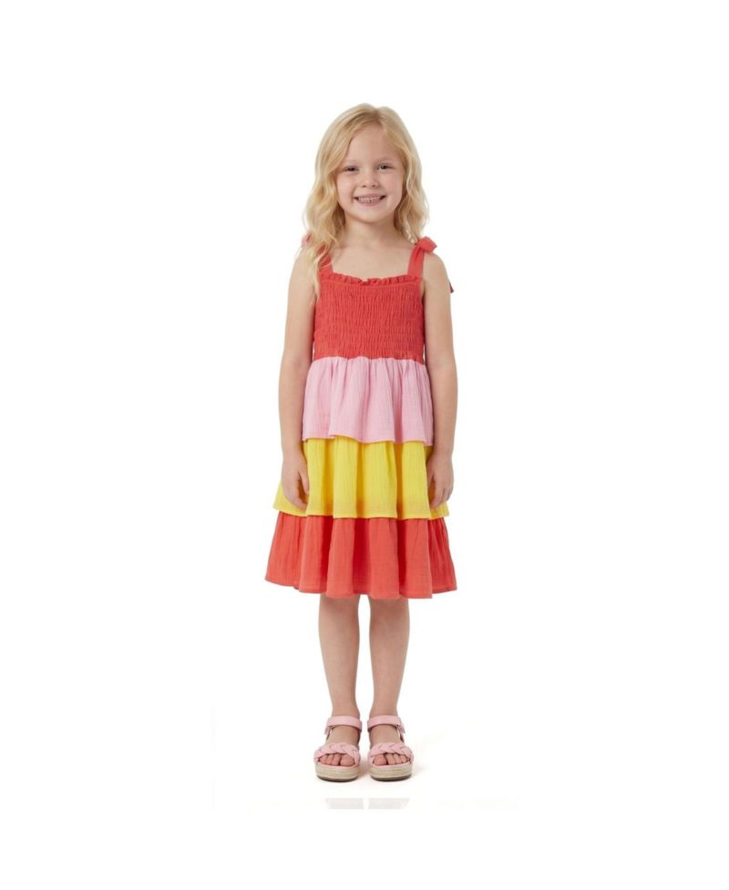 Toddler Girls 2T To 6X Gauze layered dress