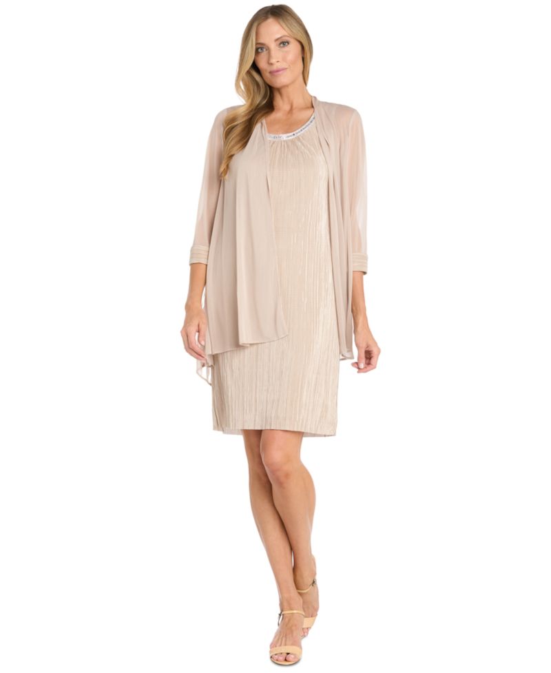 Women's Embellished-Neck Jacket Dress