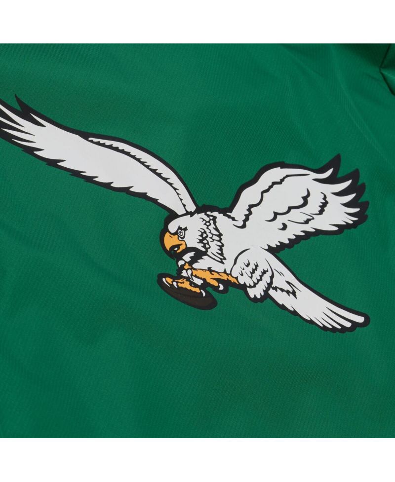 Men's Kelly Green Philadelphia Eagles Coaches Full-Snap Hooded Windbreaker Jacket