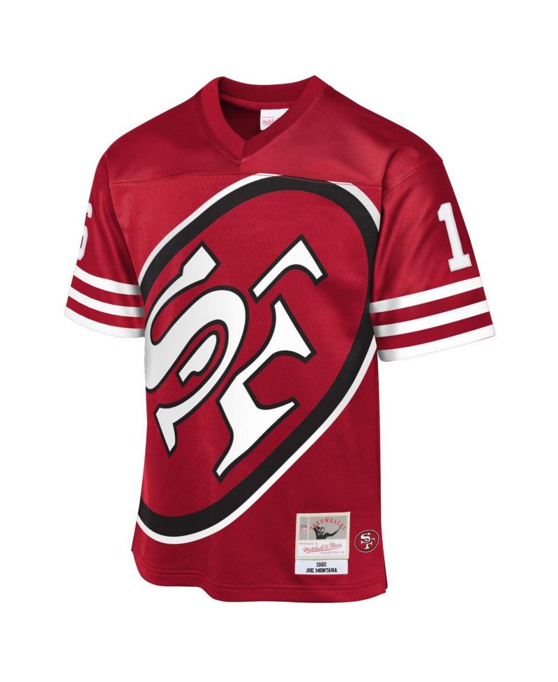 Big Boys and Girls Joe Montana Scarlet San Francisco 49ers 1990 Throwback Fashion Jersey
