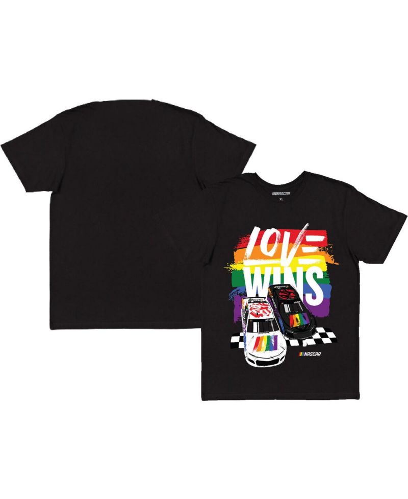 Men's Black NASCAR Love Wins Pride T-Shirt