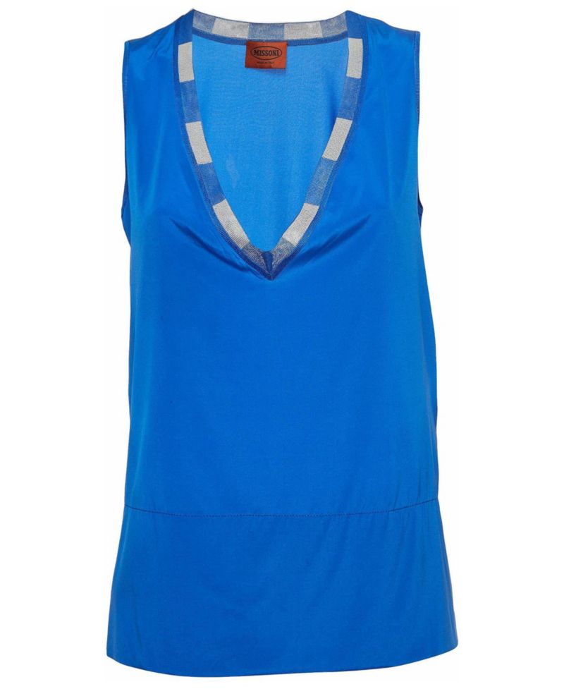 Women's Silk V-Neck Sleeveless Top