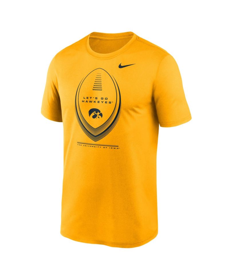Men's Gold Iowa Hawkeyes Primetime Legend Football Icon Dri-FIT T-Shirt