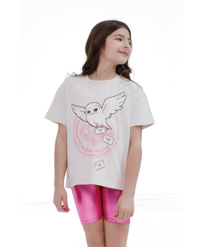 Girl's (5-16) 2-Piece T-Shirt and Bike Shorts Set