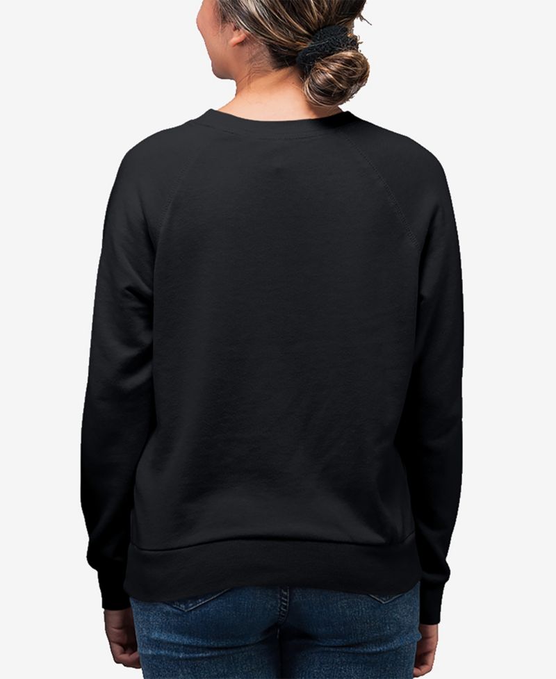 Women's Skull Flag Word Art Crew Neck Sweatshirt