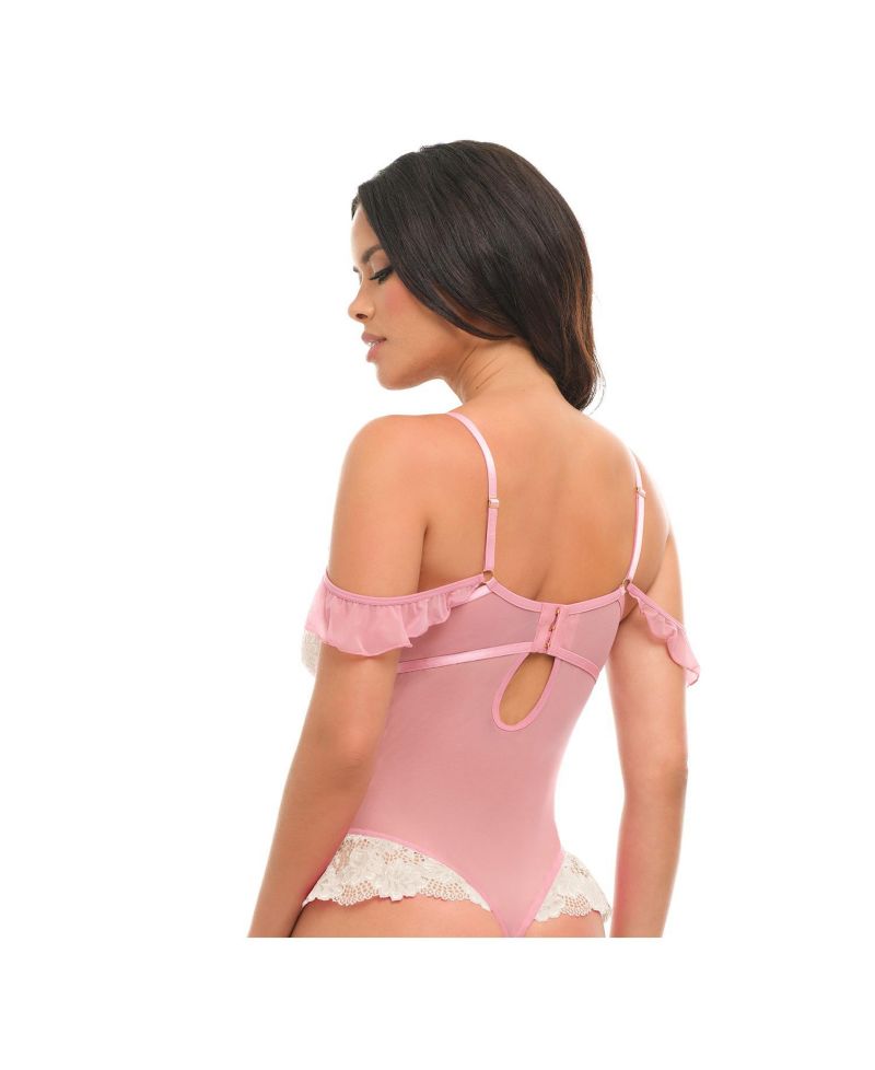 Women's Cassandra Sheer Lace Teddy