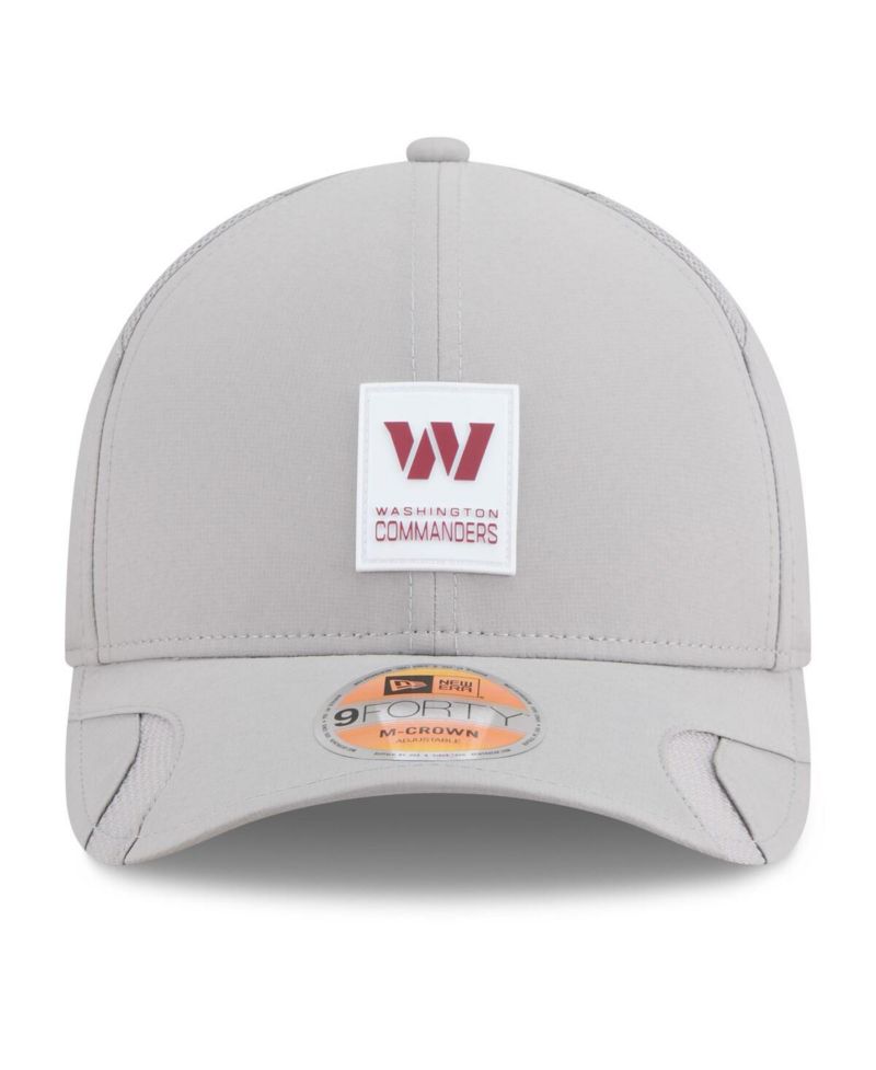 Men's Gray Washington Commanders 2025 Sideline M-Crown 9FORTY Adjustable Hat