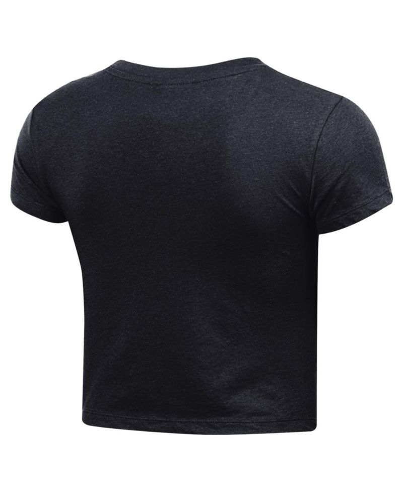 Women's Black New York Knicks Primary Logo Cropped T-Shirt