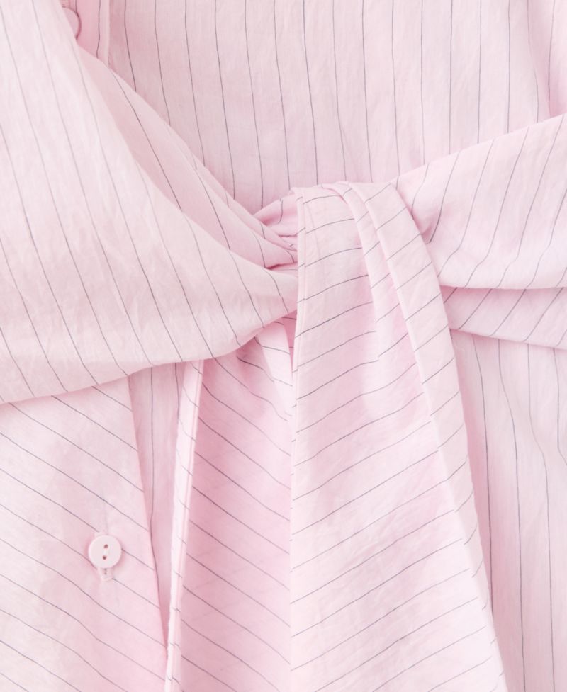 Women's Tie-Front Striped Blouse