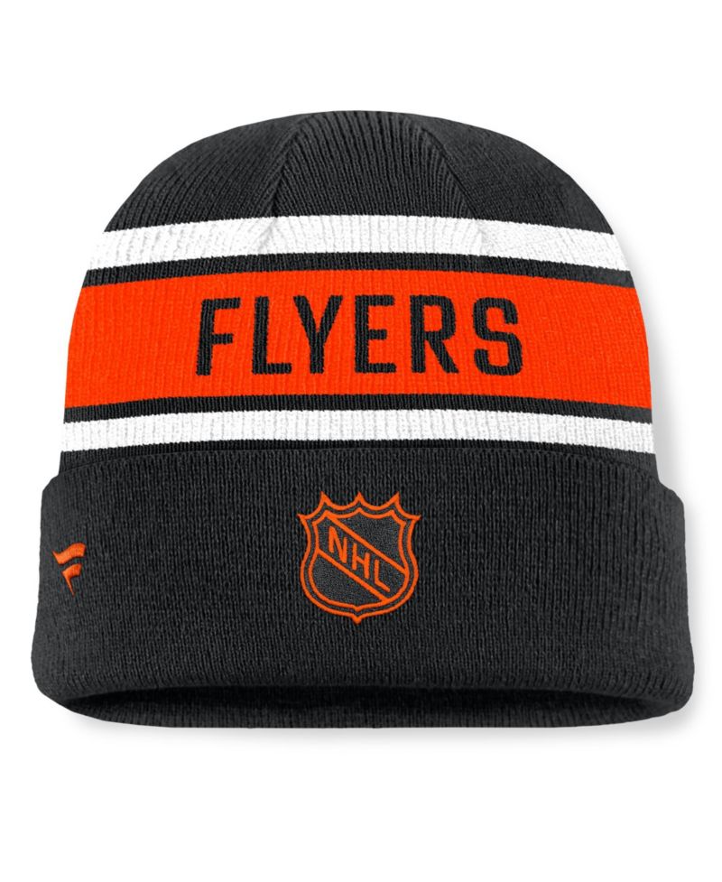 Men's Black/Orange Philadelphia Flyers Heritage Cuffed Knit Hat