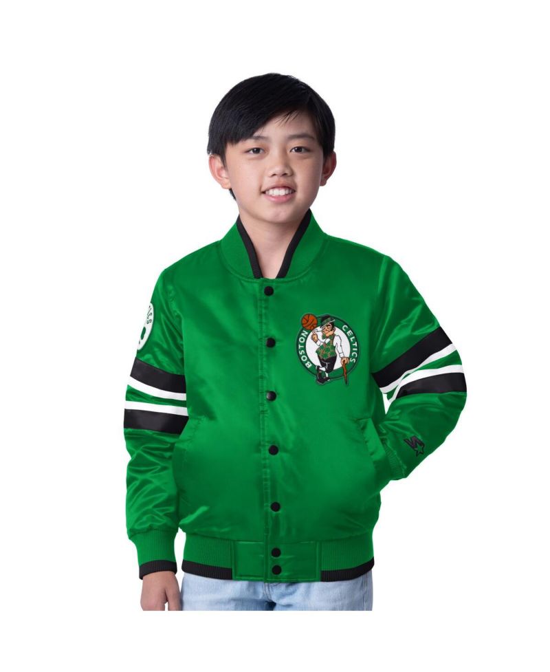 Big Boys and Girls Kelly Green Boston Celtics Scout Varsity Full-Snap Jacket