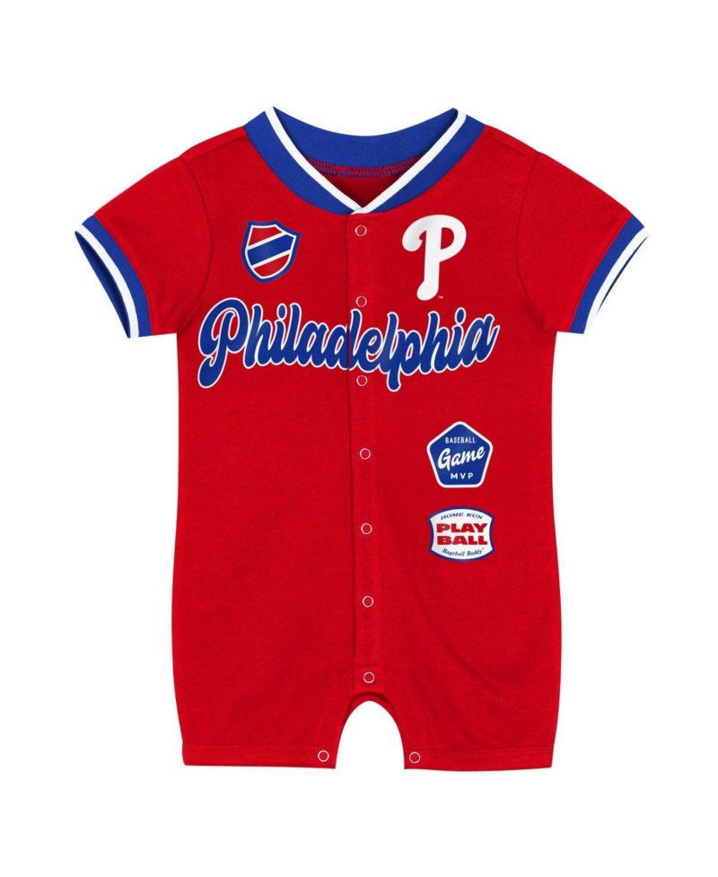 Baby Boys and Girls Red Philadelphia Phillies Pinch Coverall
