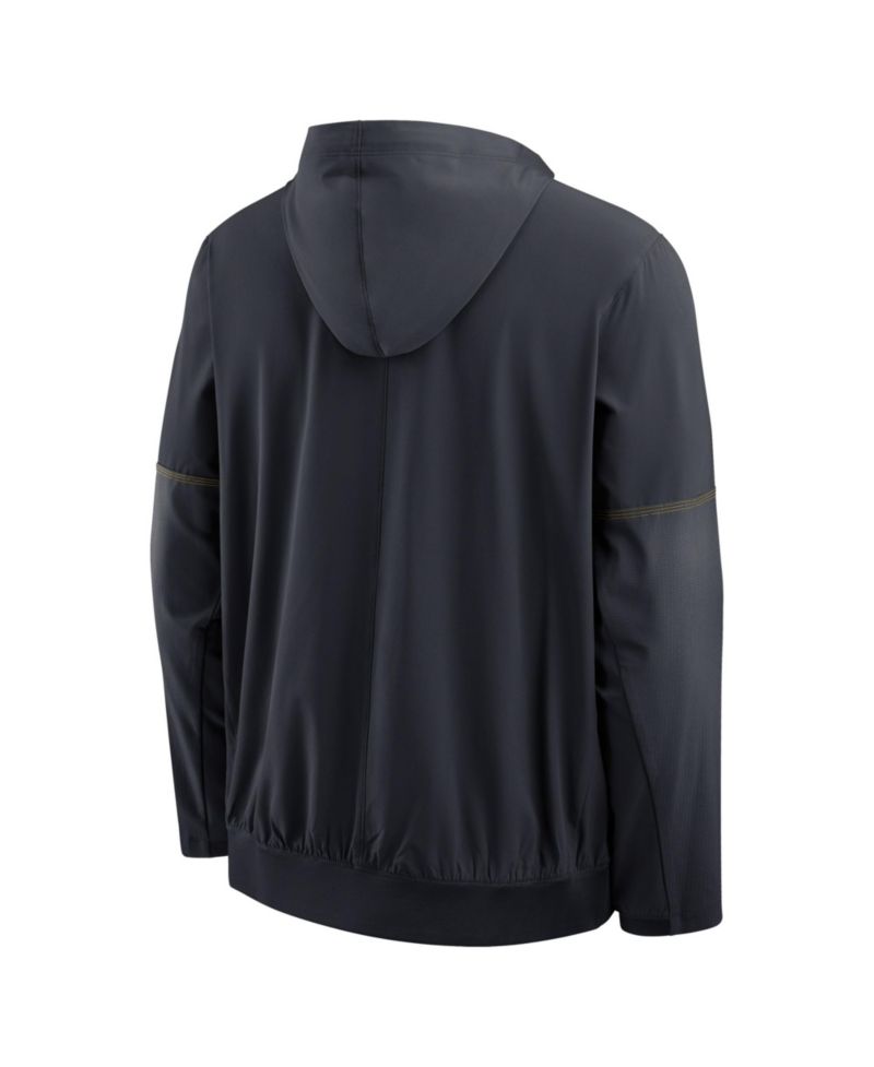 Men's Navy Michigan Wolverines 2026 Sideline Anorak Half-Zip Hoodie