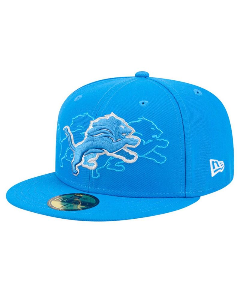 Men's Blue Detroit Lions Tri-Hit 59FIFTY Fitted Hat