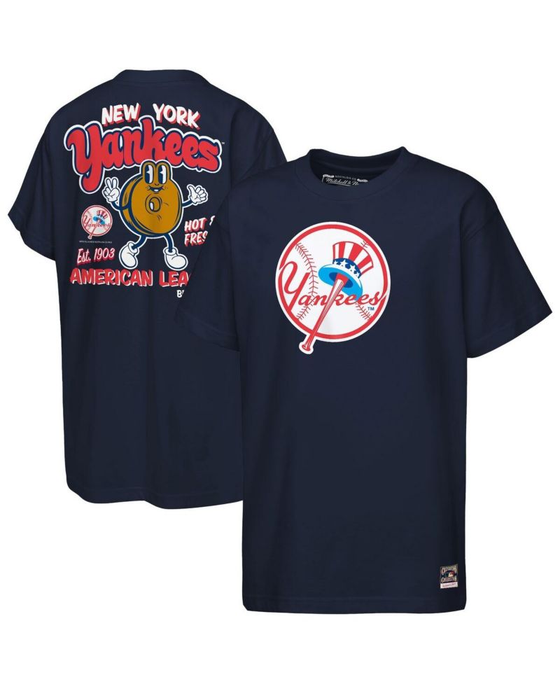 Big Boys and Girls Navy New York Yankees Cooperstown Concession T-Shirt