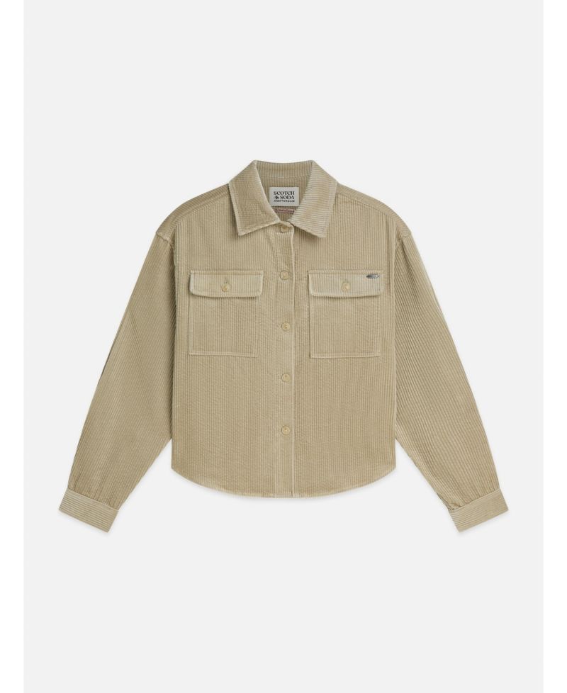 Women's Corduroy Long-Sleeve Button-Up Shirt
