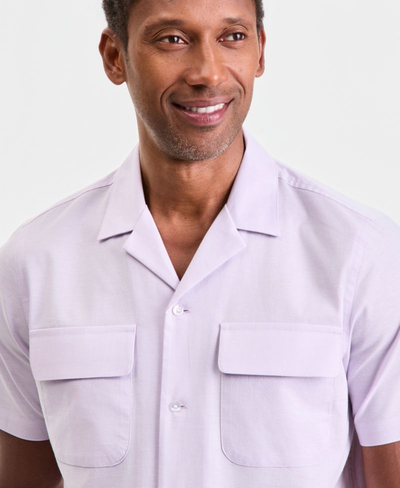 Men's Double Pocket Oxford Short-Sleeve Shirt