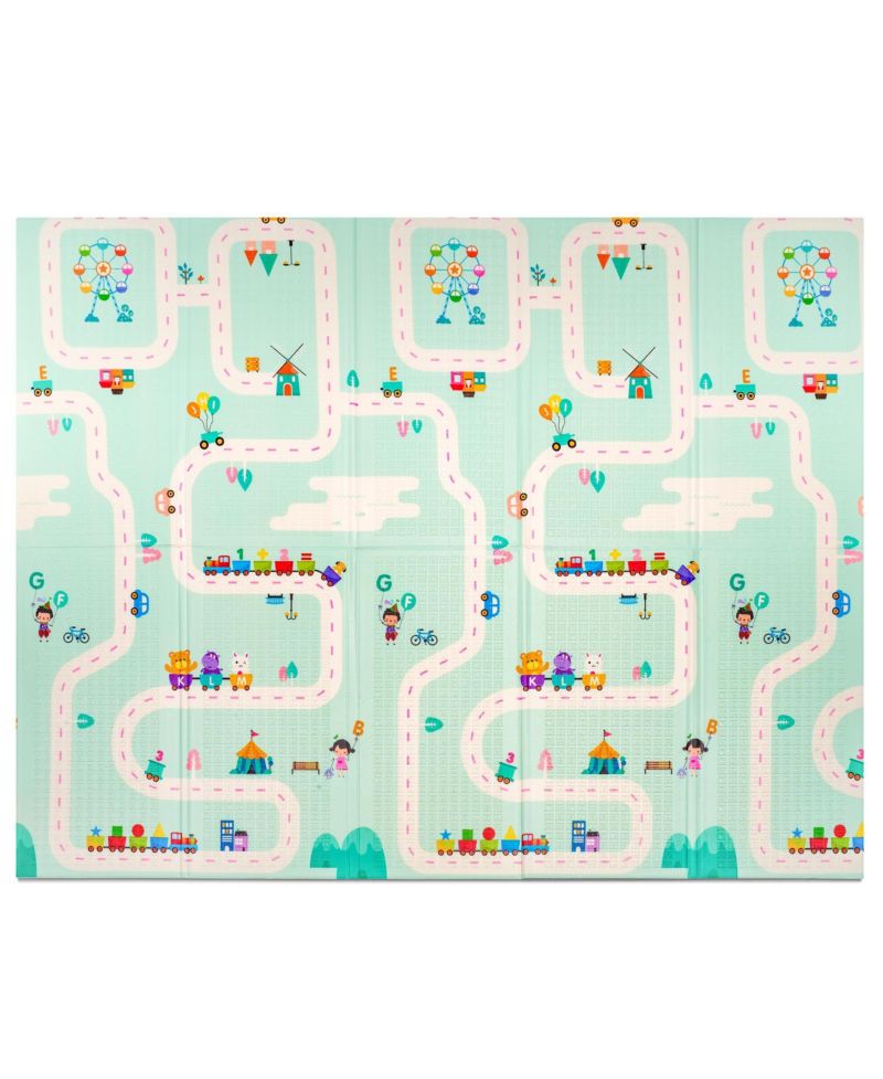 (78" x 70") Foldable Play Mats with Travel Bag - for Babies, Toddlers, and Kids Playtime & Tummy Time