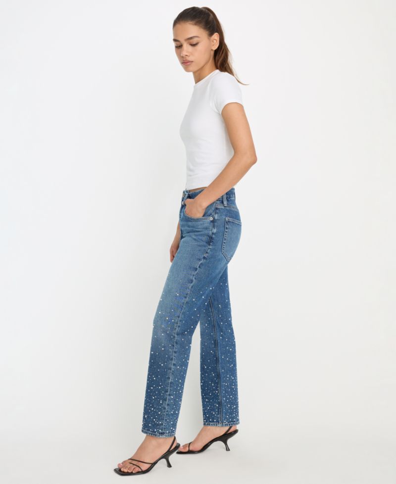 Women's Good Icon Straight Crop Cultivated Pearl Jeans