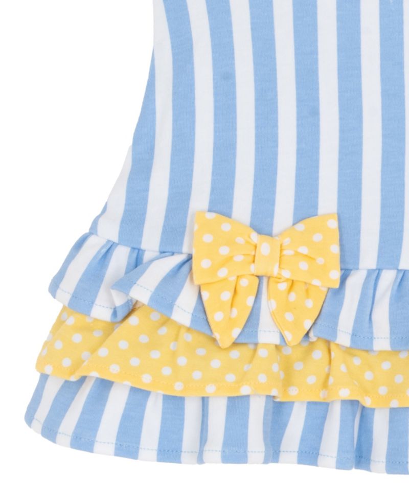 Baby Girls' Striped Ruffle Top and Leggings, 2-Piece Set